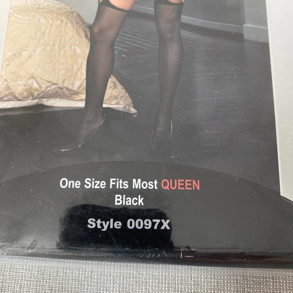 Dreamgirl Fishnet Garter Dress OSQ - Picture 2 of 5